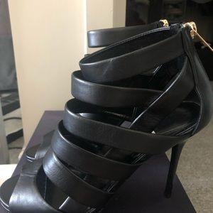 Black Jimmy Choo heals with minimal wear